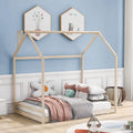 Full Size Wood House Bed for Kids F496946