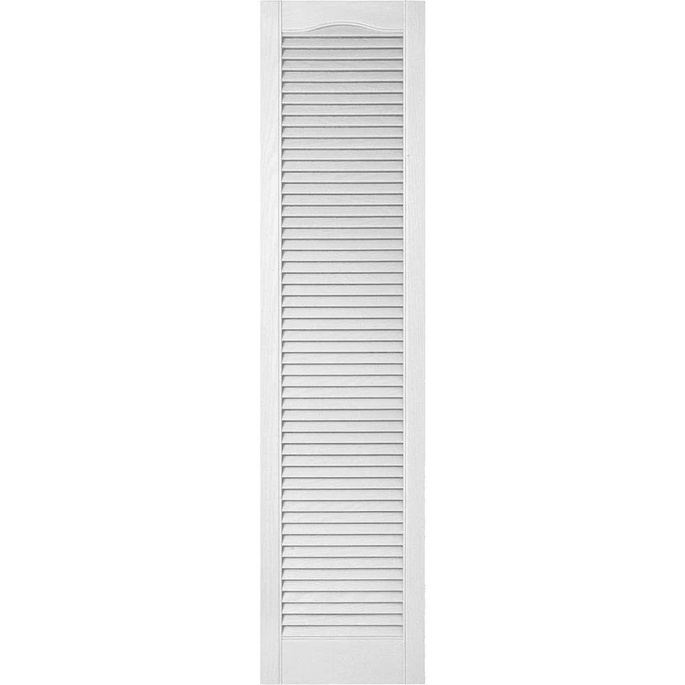 Vinyl Cathedral Top Open Louver Shutters O214