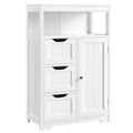 White MDF Wooden Bathroom Floor Cabinet with Drawers T828