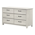 6 Drawer Double Dresser Winter Oak B52907