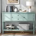 Light Green Console Table with 2 Drawers and 2 Cabinets R3509