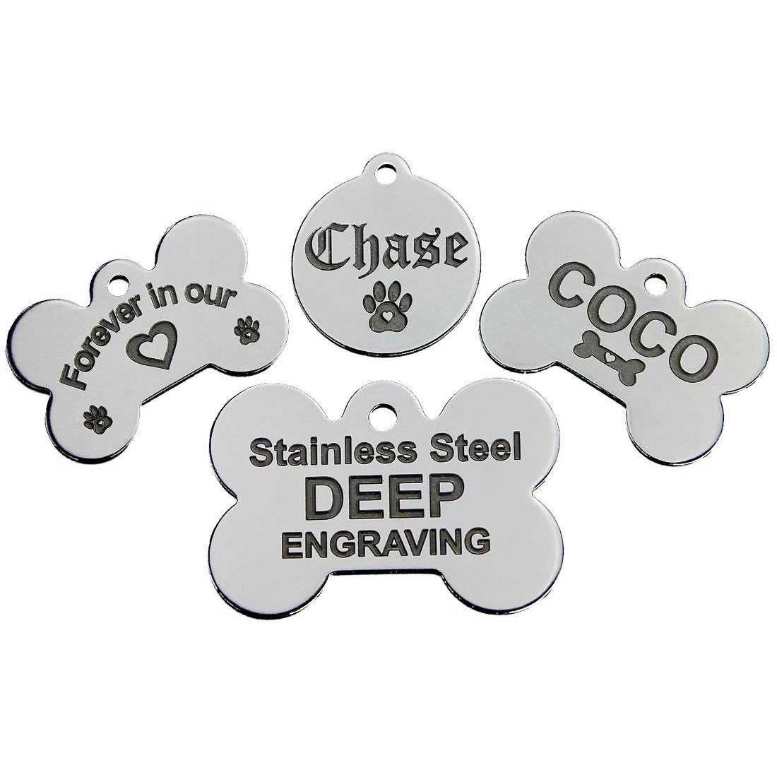 Stainless Steel Custom Deep Engraved Pet ID Tags F562287