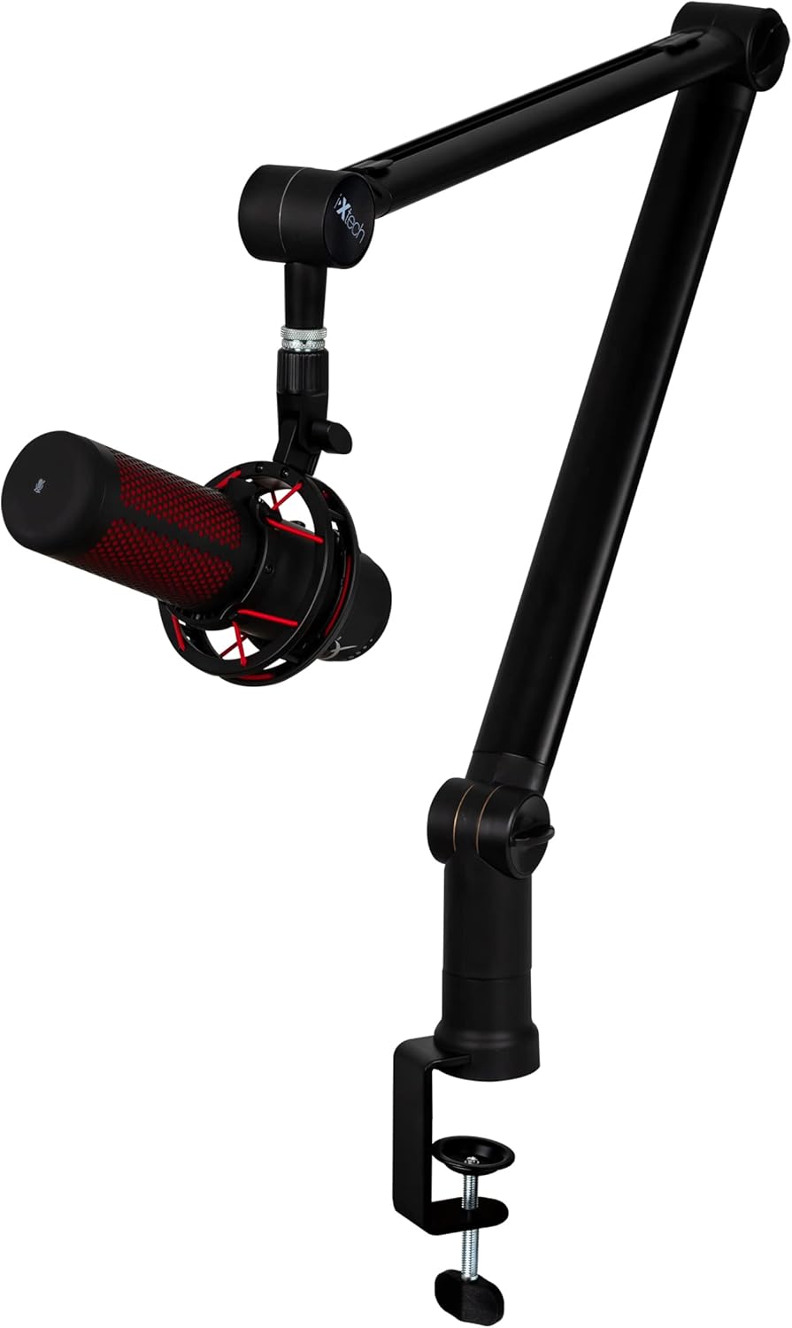 Microphone Boom Arm with Desk Mount, 360° Rotatable, Adjustable and Foldable Scissor Mounting C551