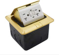 Gold Pack of 2 Pop Up Floor Outlet Covers Box with 20A Duplex Receptacle G1633