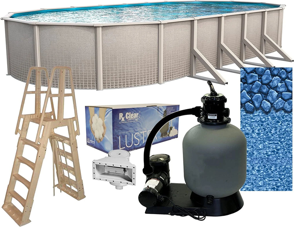 15' x 30' Oval 48 Wall Above-Ground Swimming Pools Q82619