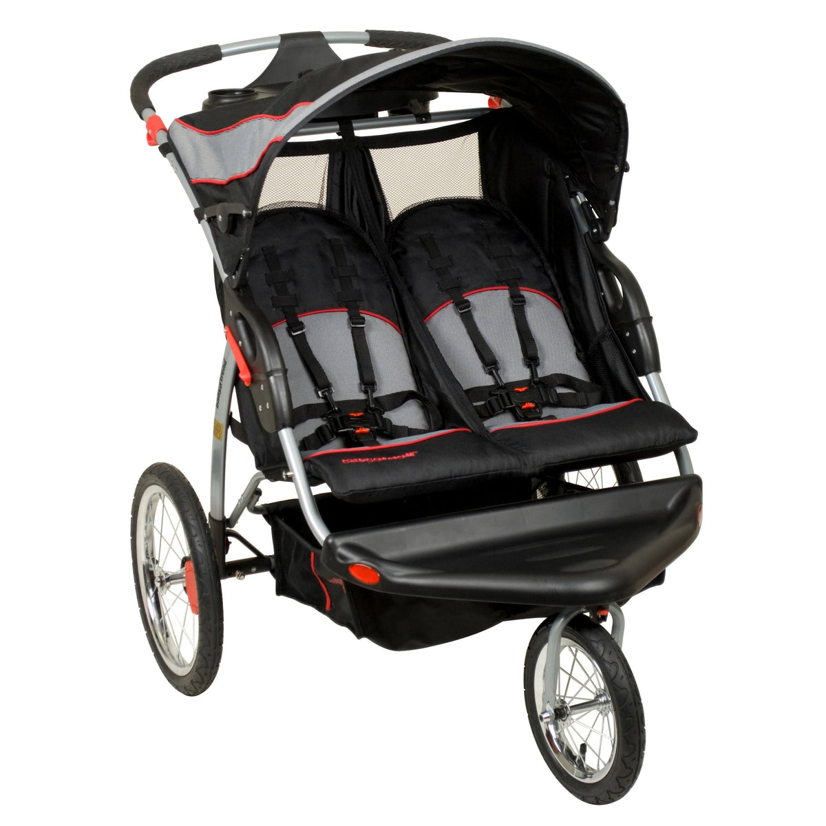 Black Double Jogger Stroller U3426