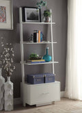 Ladder Bookcase with File Drawer J241112