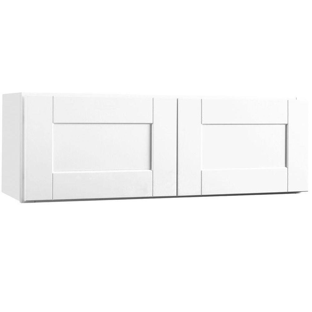White 36x12 in. Shaker Wall Bridge Cabinet R89356