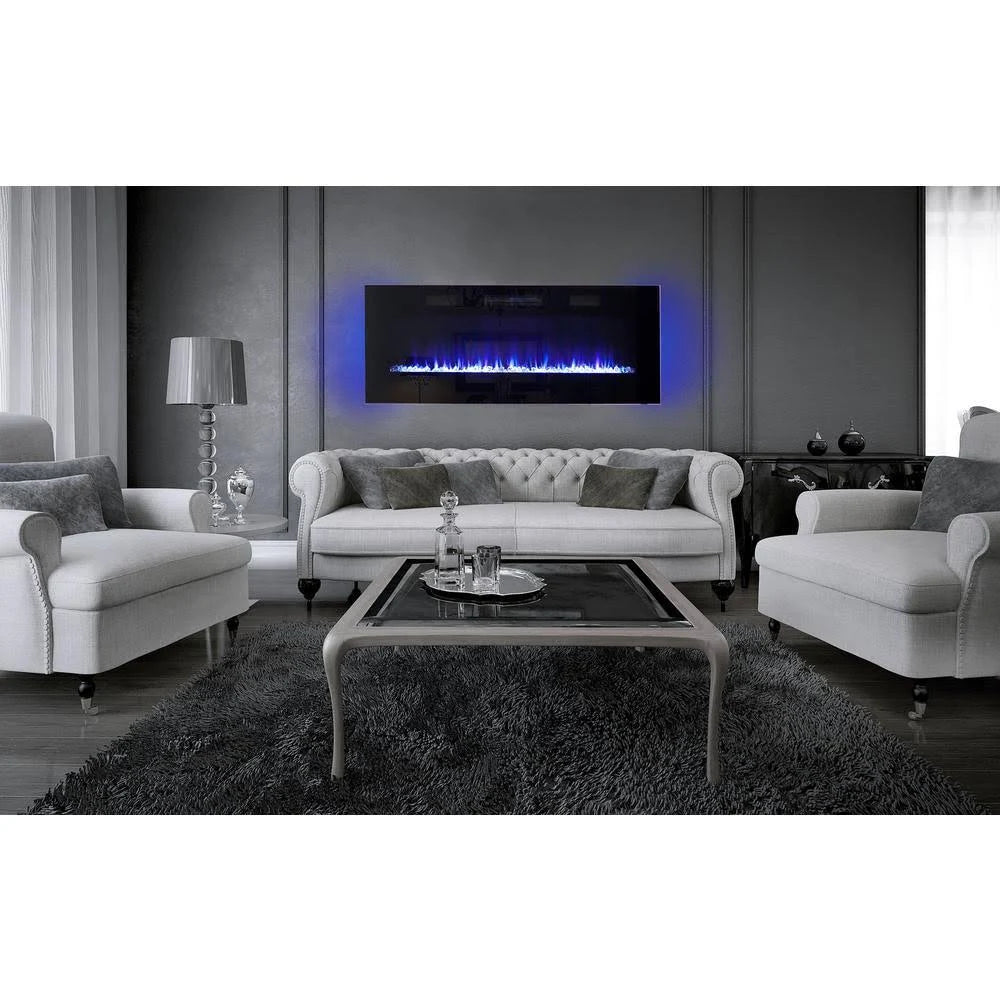 Black Wall-Mount Electric Fireplace I199283