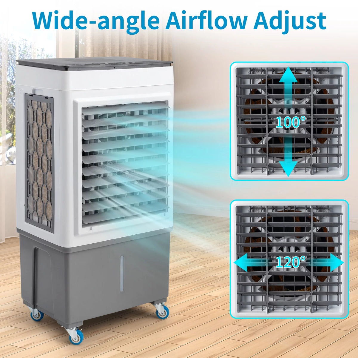 Portable Evaporative Cooler with Remote Control, 40L Water Tank W30635