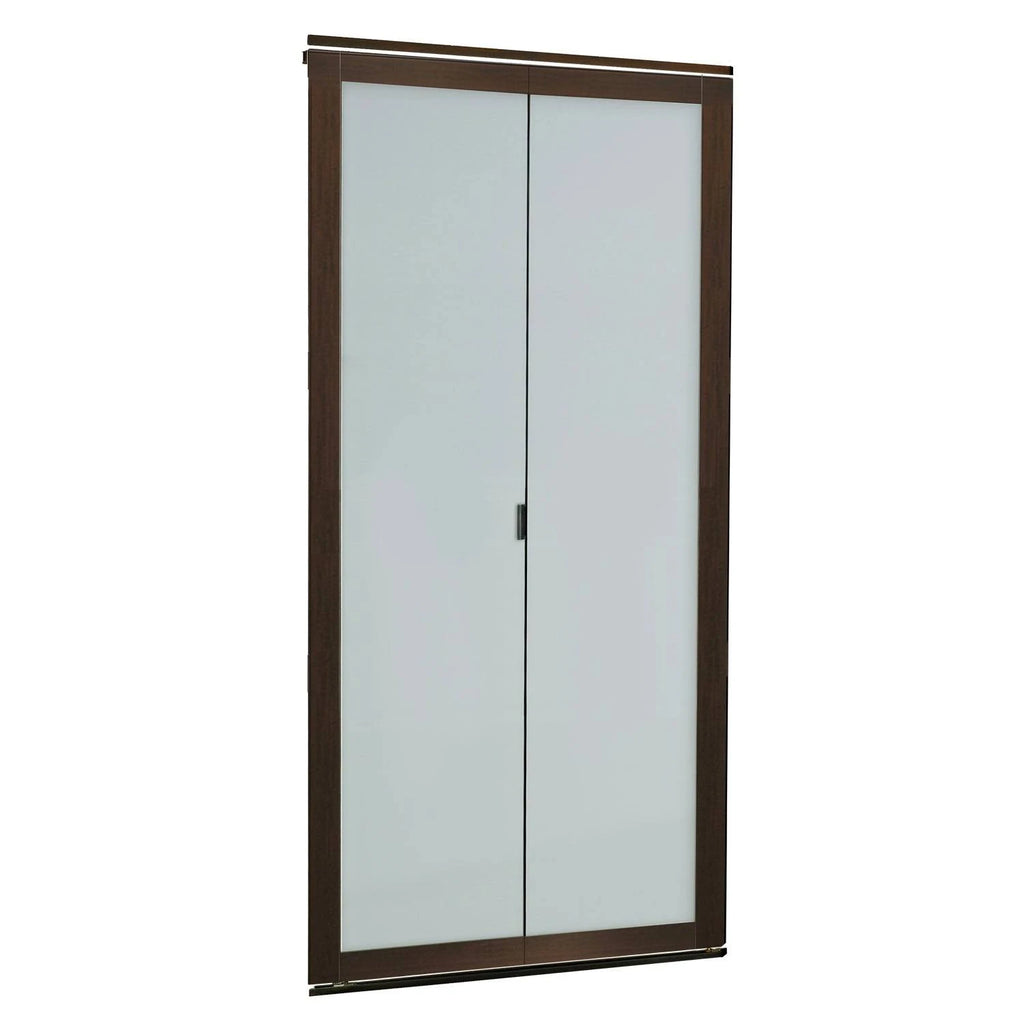 Mocha 1-Lite MDF Wood Frame Frosted Glass Interior Bi-Fold Closet Door F29310