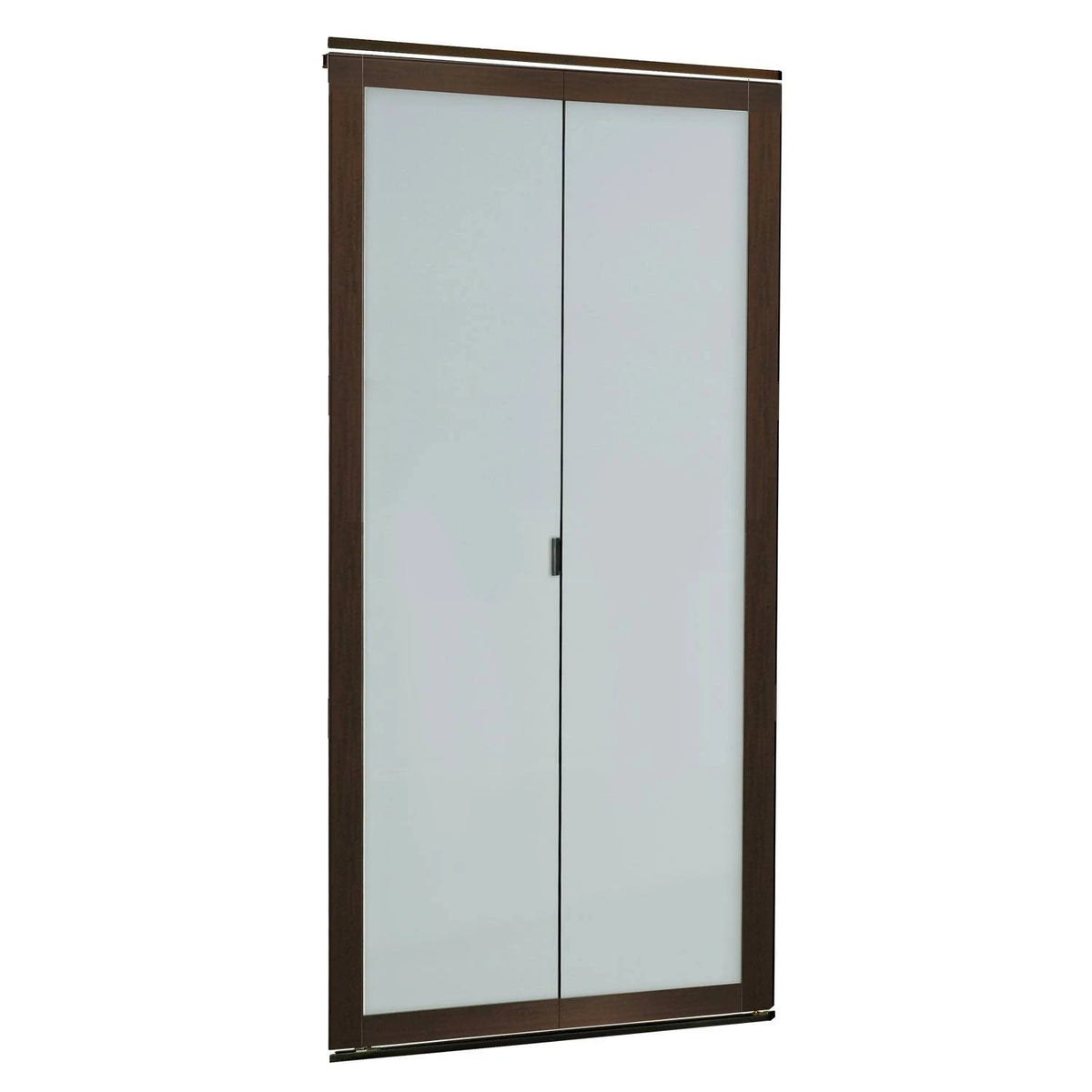Mocha 1-Lite MDF Wood Frame Frosted Glass Interior Bi-Fold Closet Door F29310