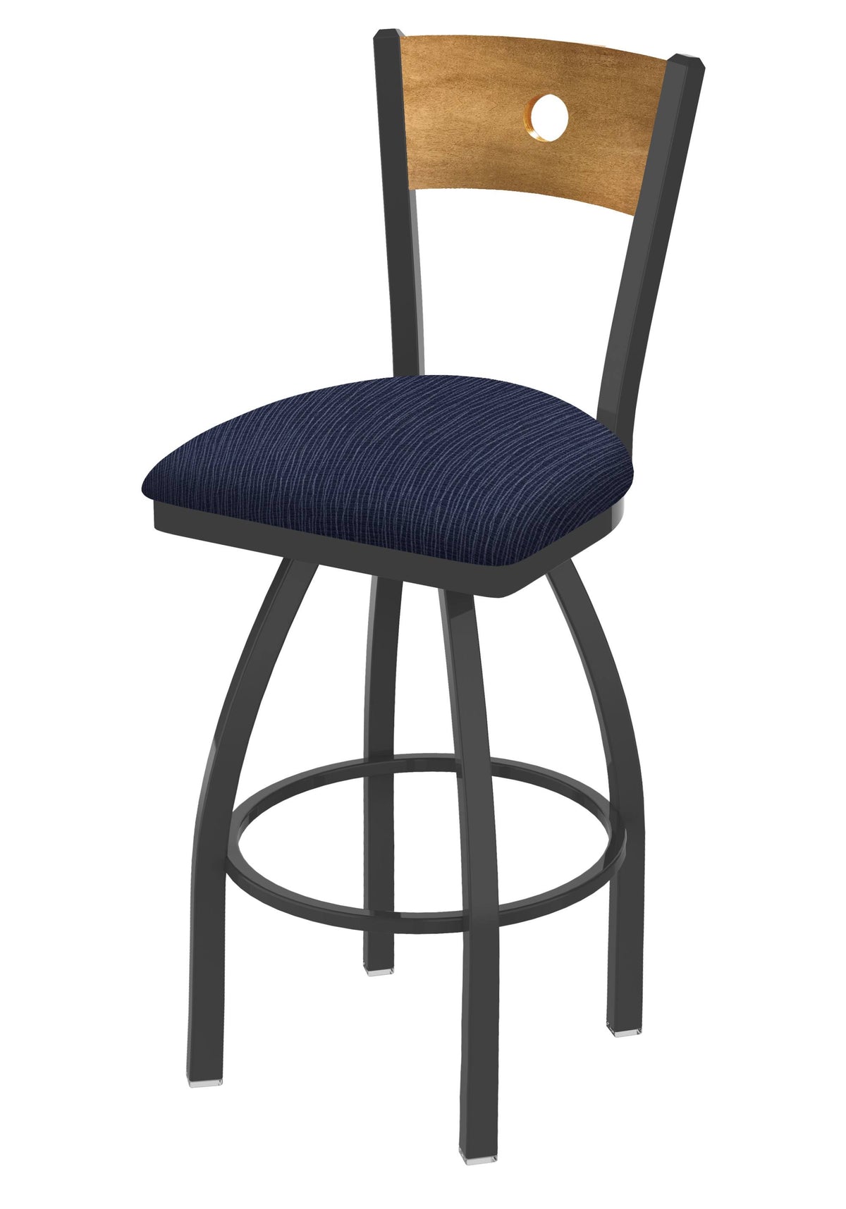 Swivel Counter Stool with Pewter Finish N67344