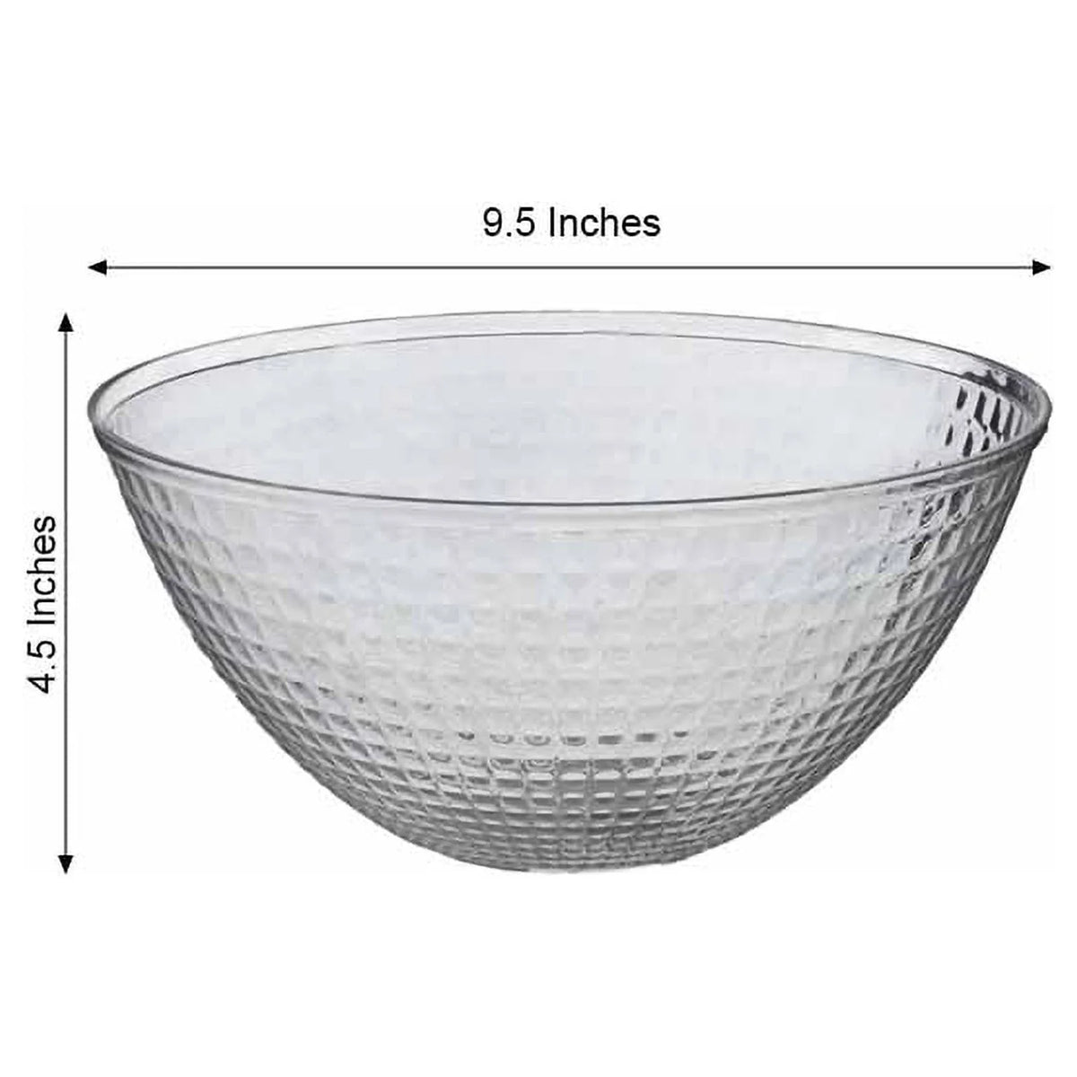 Clear 2qt Disposable Plastic Punch Bowl X4406