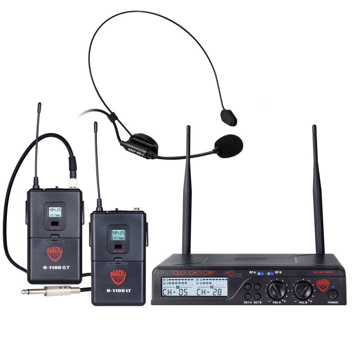 UHF Wireless Lavalier Microphone and Instrument/Guitar System L15316