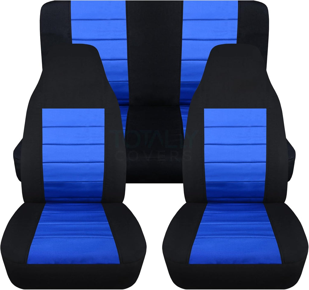 Black & Yellow Full Set Seat Covers for Jeep Wrangler TJ O50273