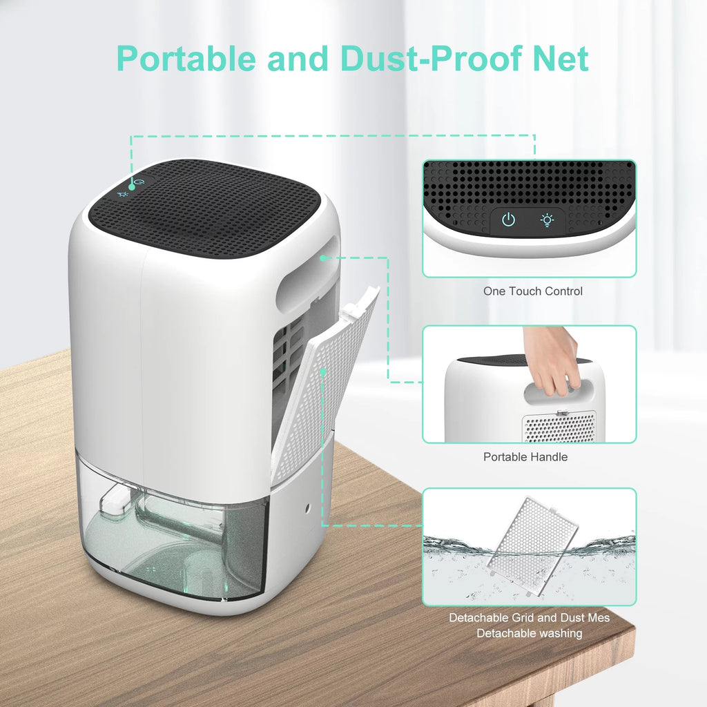 Portable Ultra Quiet Dehumidifier 1000ML I2162