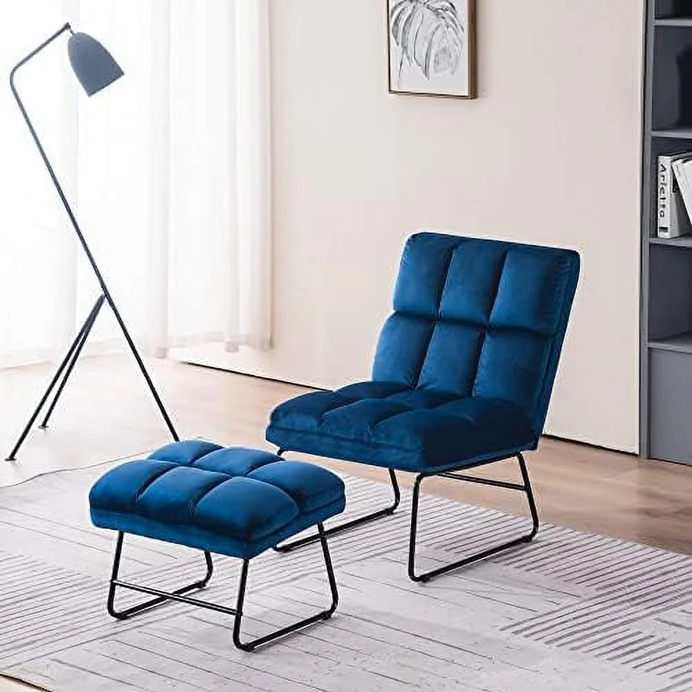 Dark Grey Velvet 2-Seater Armless Loveseat Sofa J853363