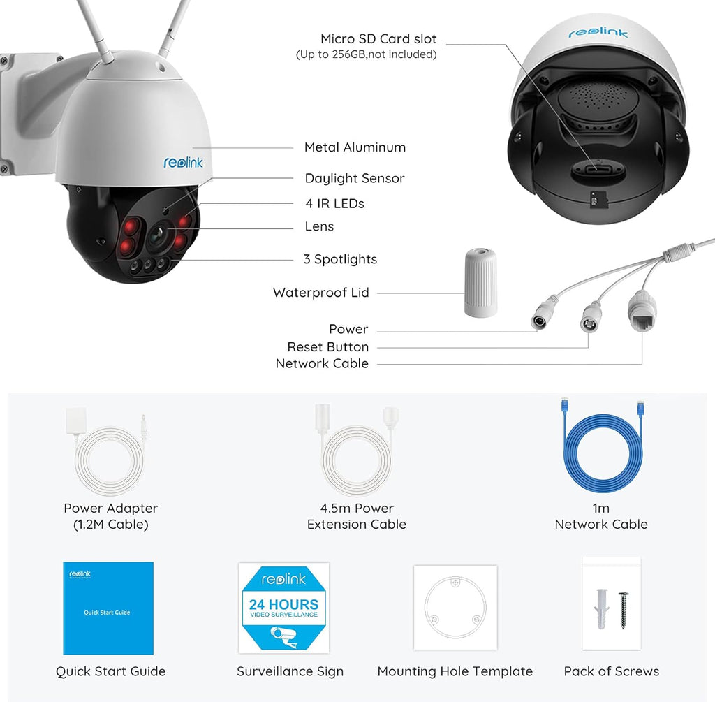5MP PTZ Outdoor Security Camera System L43269