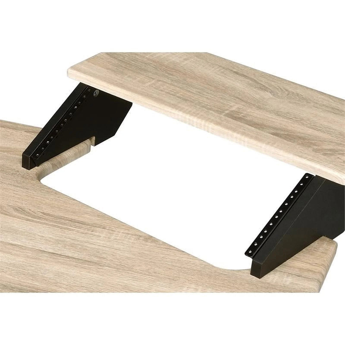 Contemporary Wood Music Recording Desk in Natural Oak U3564
