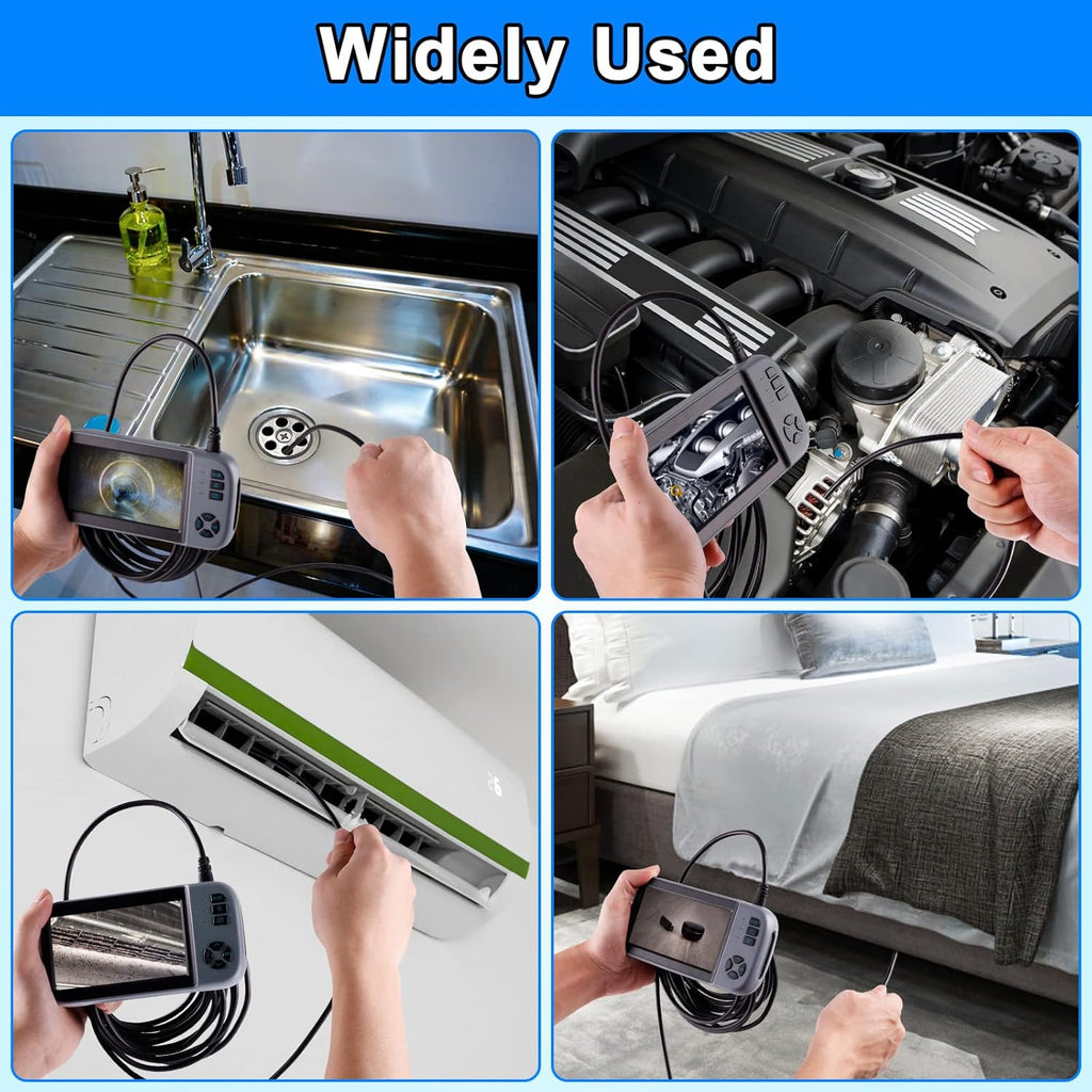 16.5 FT 1080P HD Dual Lens Endoscope Sewer Camera IP67 Waterproof E23786