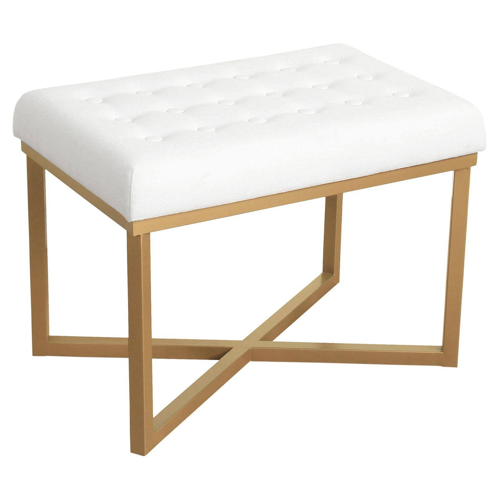 Tufted Bench with Metal Base U109