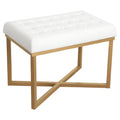 Tufted Bench with Metal Base U109