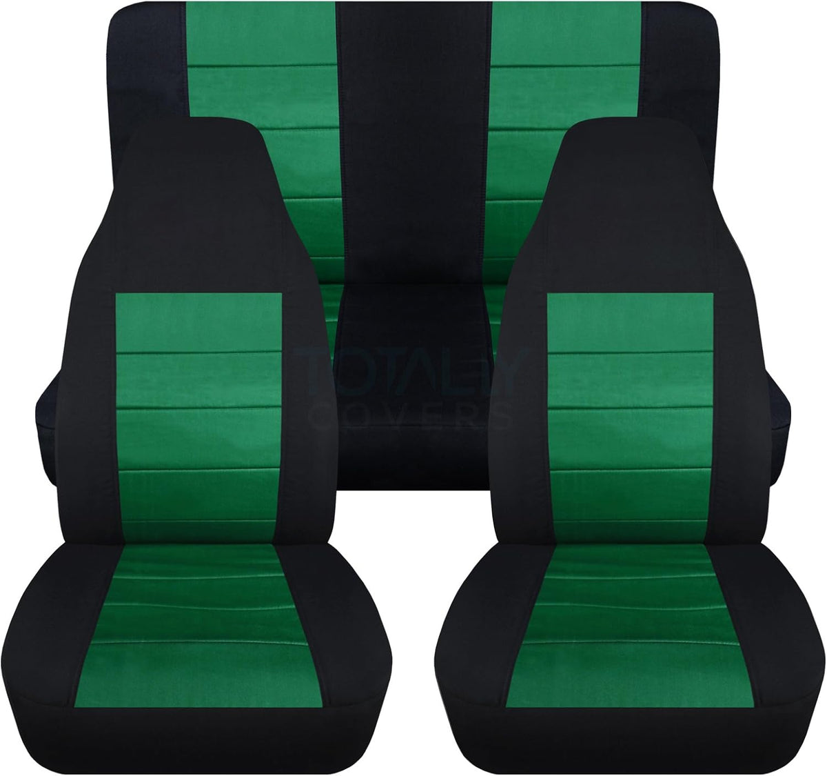 Black & Yellow Full Set Seat Covers for Jeep Wrangler TJ O50273