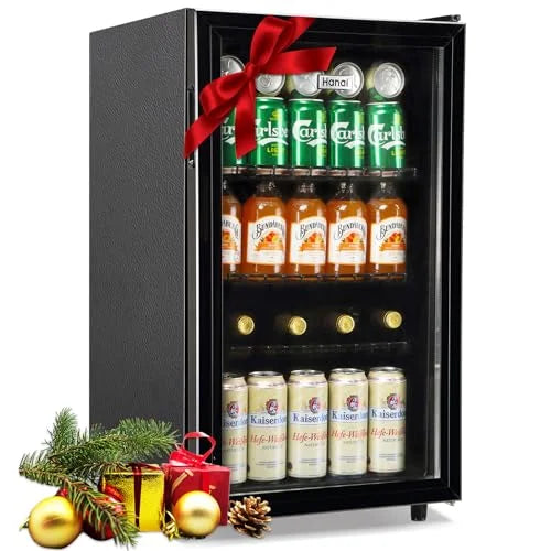 125 Can 3.5 Cu.ft Glass Door Beverage Cooler Refrigerator B5936
