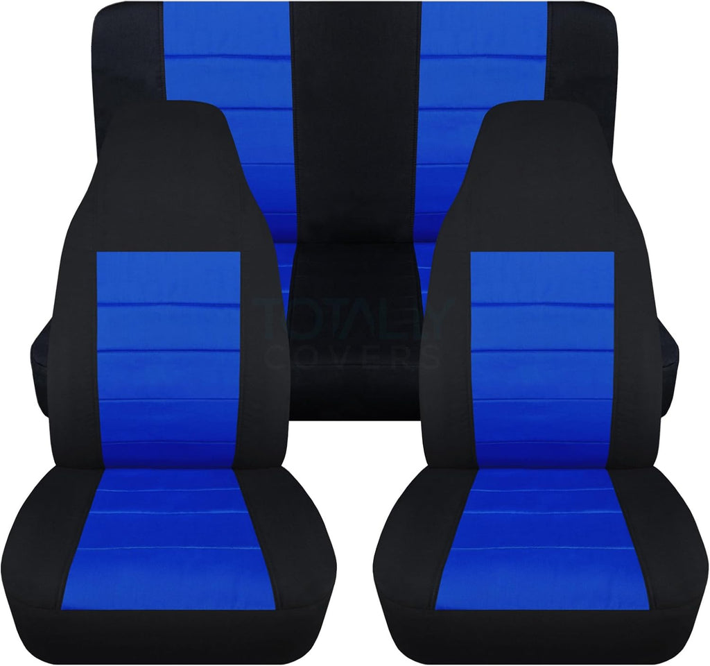 Black & Yellow Full Set Seat Covers for Jeep Wrangler TJ O50273