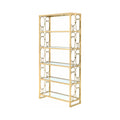 Clear Glass & Gold Bookshelf U166167