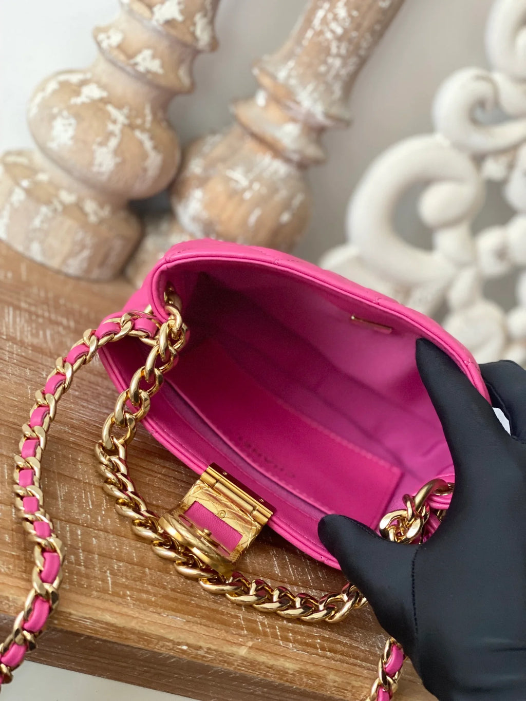 Small Hobo Bag Gold Hardware Pink A955