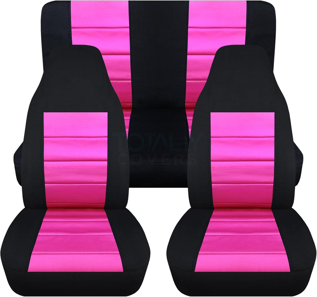 Black & Yellow Full Set Seat Covers for Jeep Wrangler TJ O50273