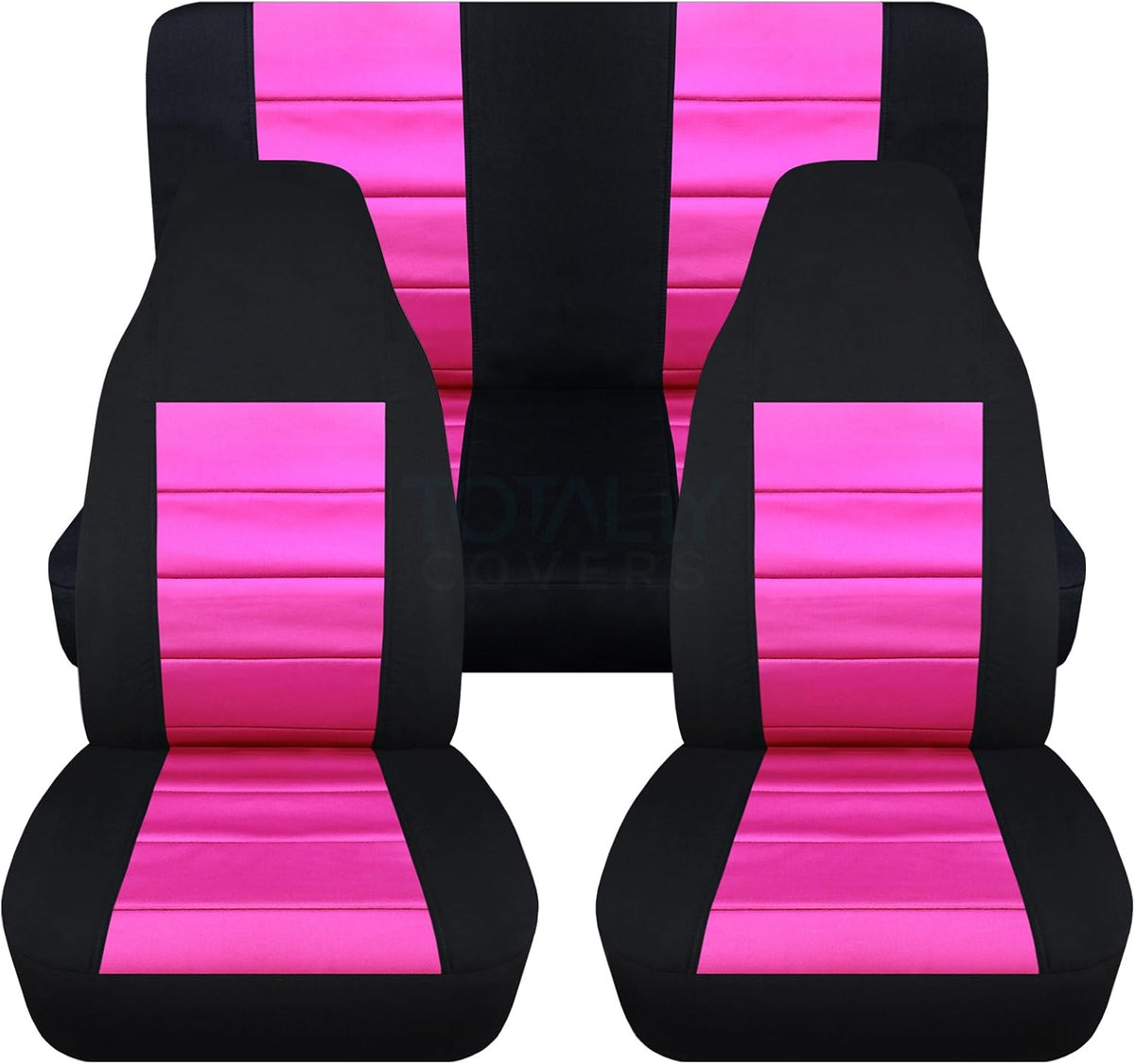 Black & Yellow Full Set Seat Covers for Jeep Wrangler TJ O50273