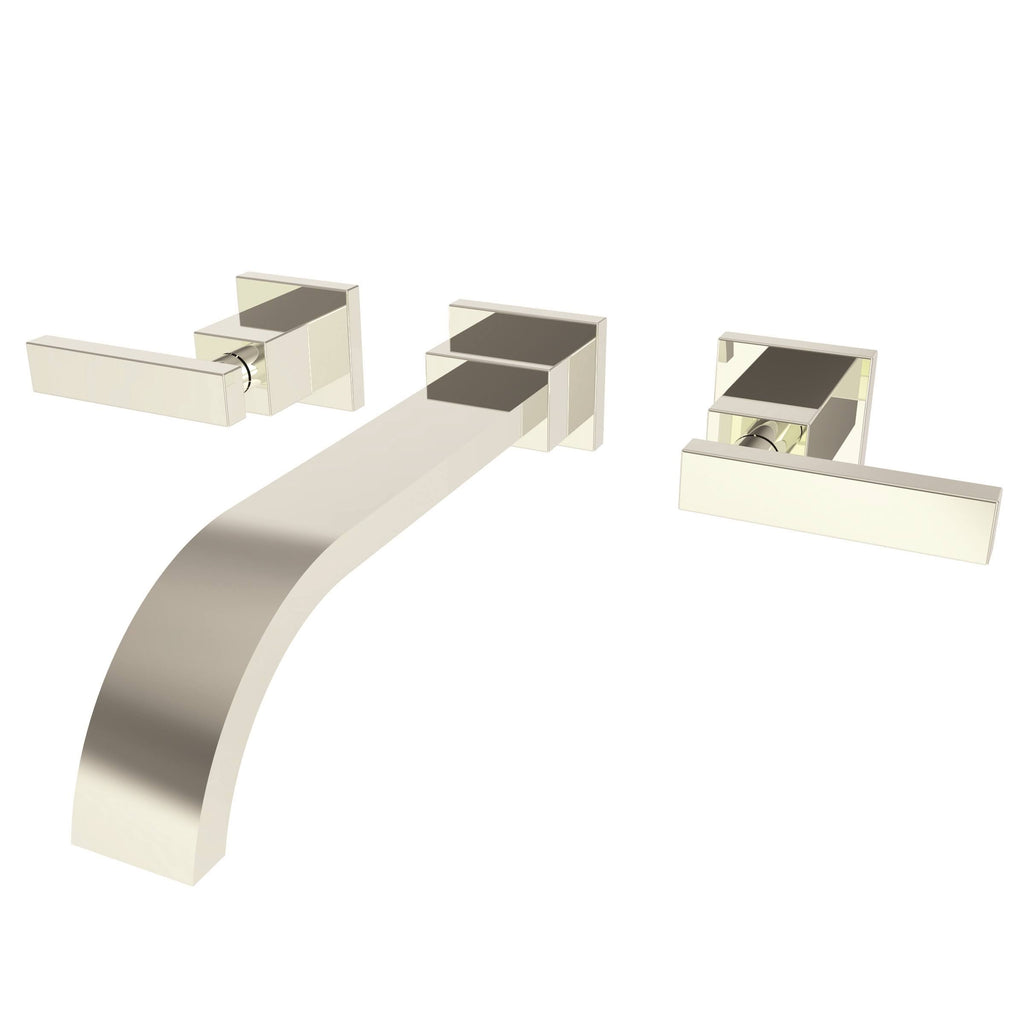 Polished Nickel Wall Mount Bathroom Faucet N662