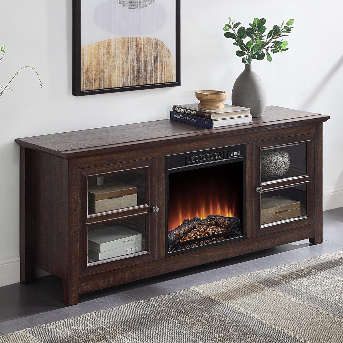 Electric Fireplace TV Stand for TVs up to 55 Inch B6145