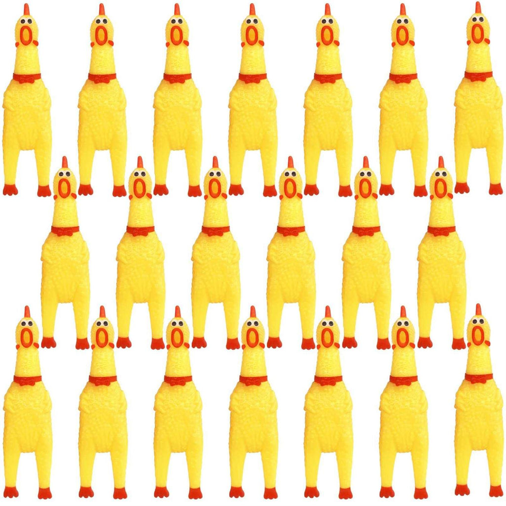 Yellow Rubber Chicken 20 Pcs J524