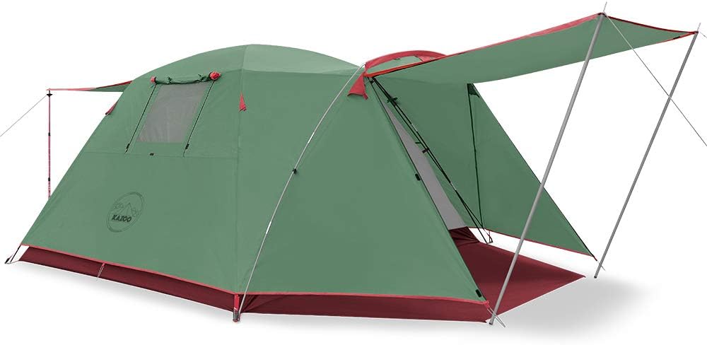 2/4 Person Waterproof Camping Tent with Porch Double Layer D69400