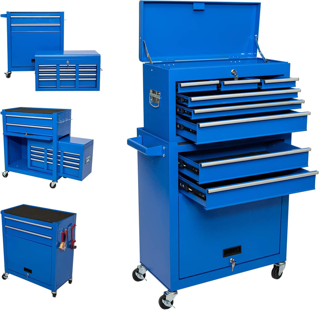 8-Drawer Red Rolling Tool Chest with Wheels O992