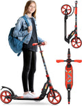 Scooter with Anti-Shock Suspension, 4 Adjustment Levels Handlebar Up to 41 Inches High B3734