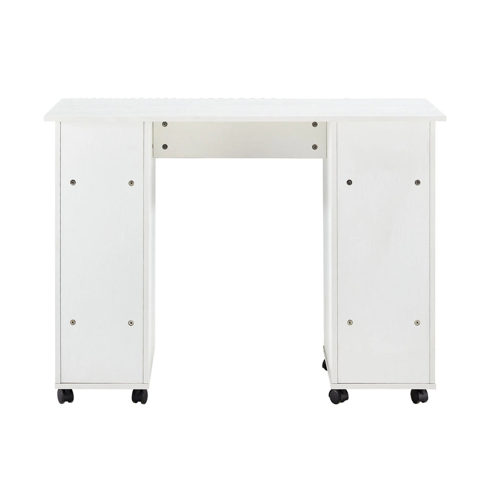 White Computer Desk with Drawers and Locker X290