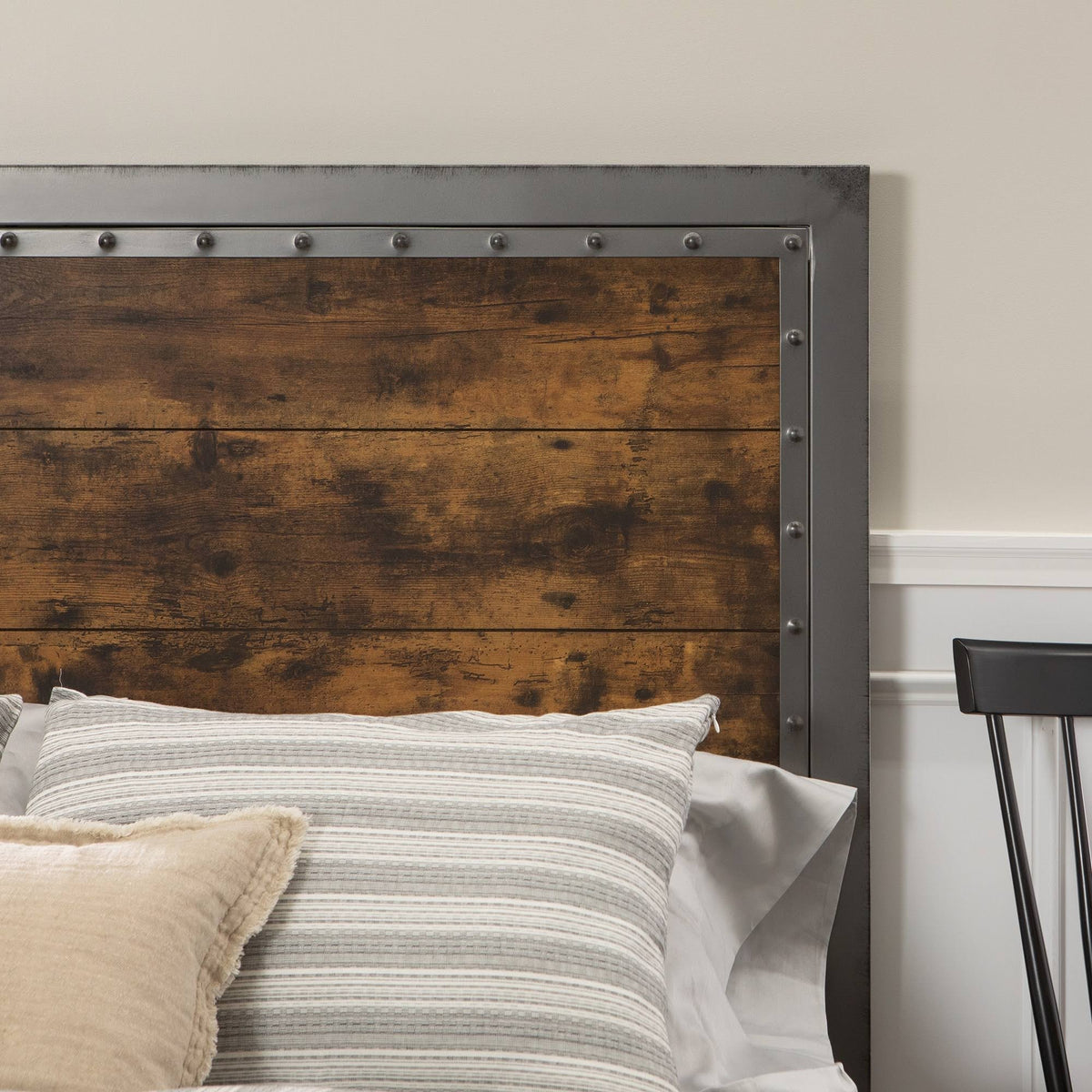 Queen Metal and Wood Headboard F14996