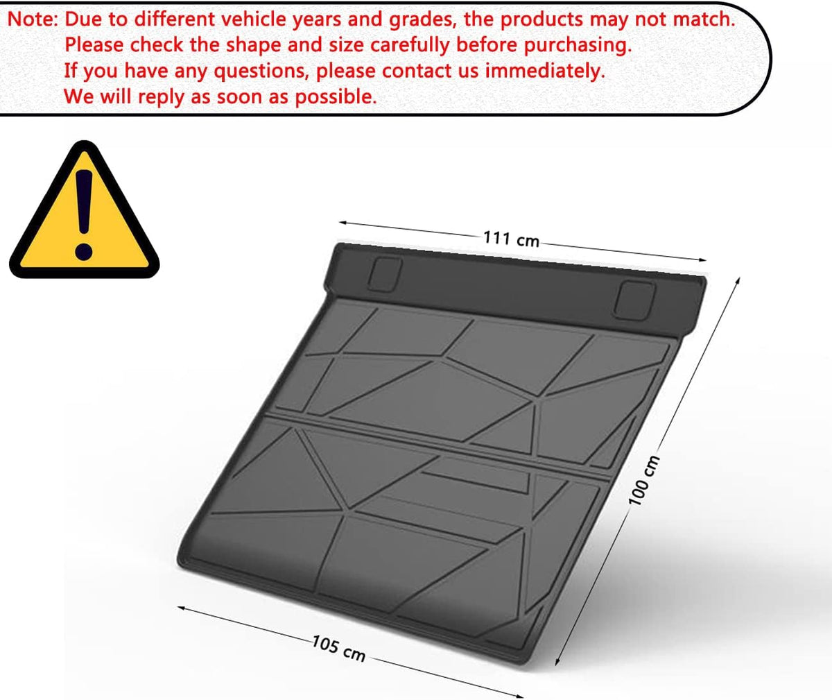 All-Weather 3D Waterproof TPO Cargo Liners D8075