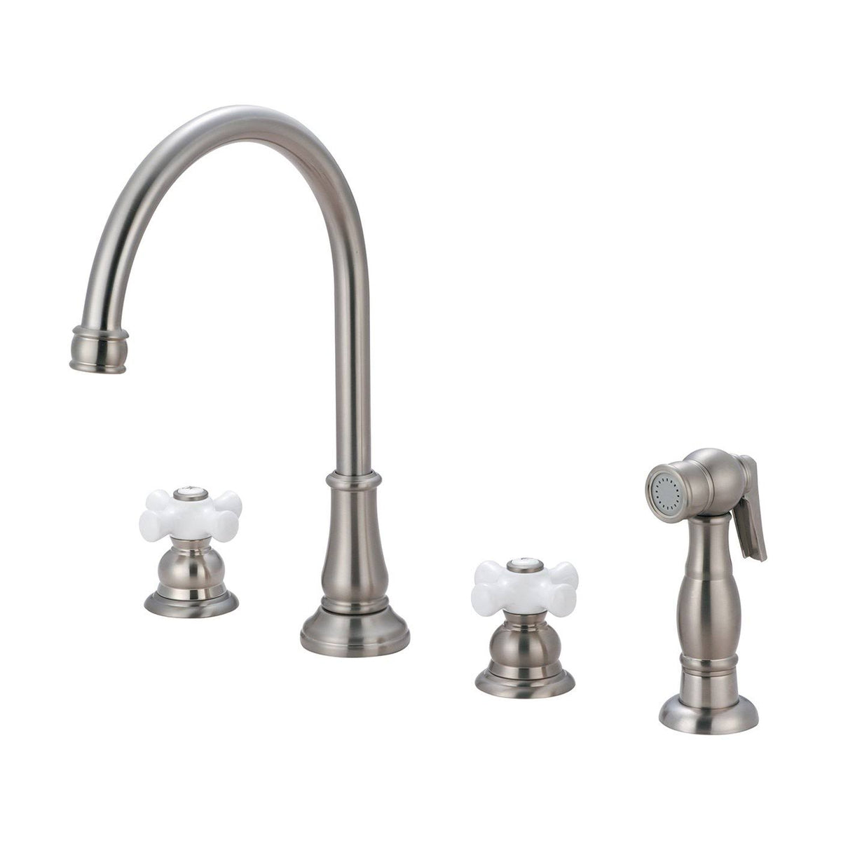 Brushed Nickel Two Handle Kitchen Faucet G472436
