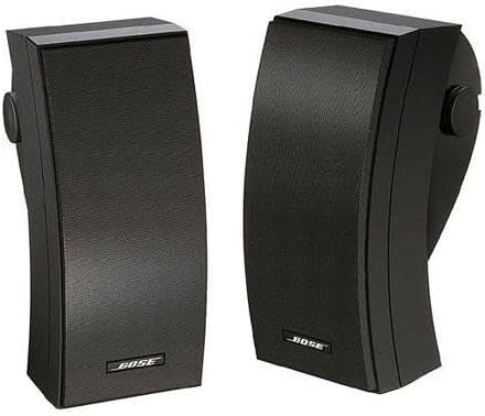 Black Outdoor Environmental Speakers (Pair) with Music Amplifier K31051