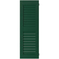 15 in. x 52 in. Real Wood Louvered Shutters Pair E482
