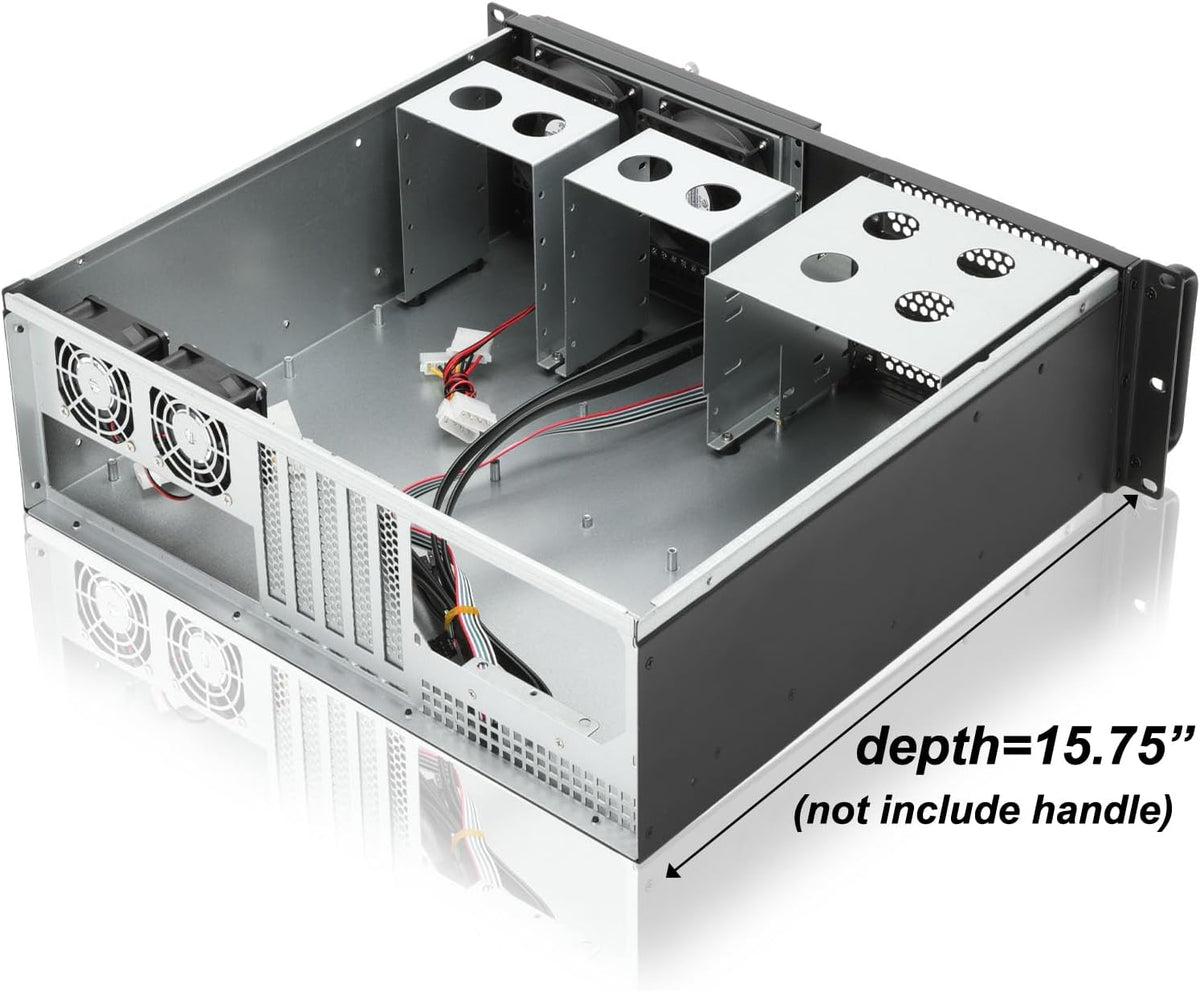 3u Rackmount Server Chassis with 3x5.25 Support PS2 PSU Side 80mm Fan Dust Filter Bracket Z61824
