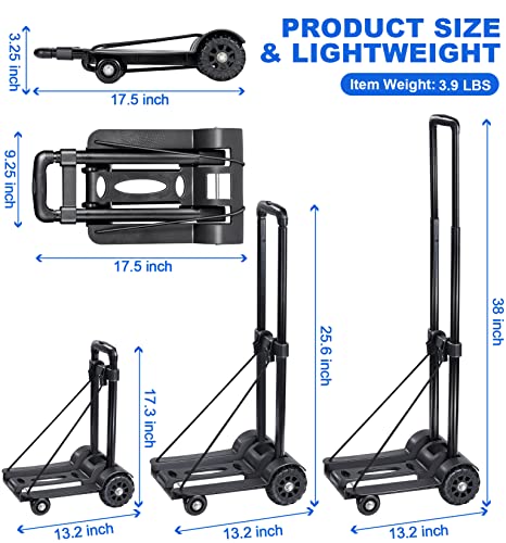 Folding Hand Truck 360lbs Heavy Duty Utility Cart U775