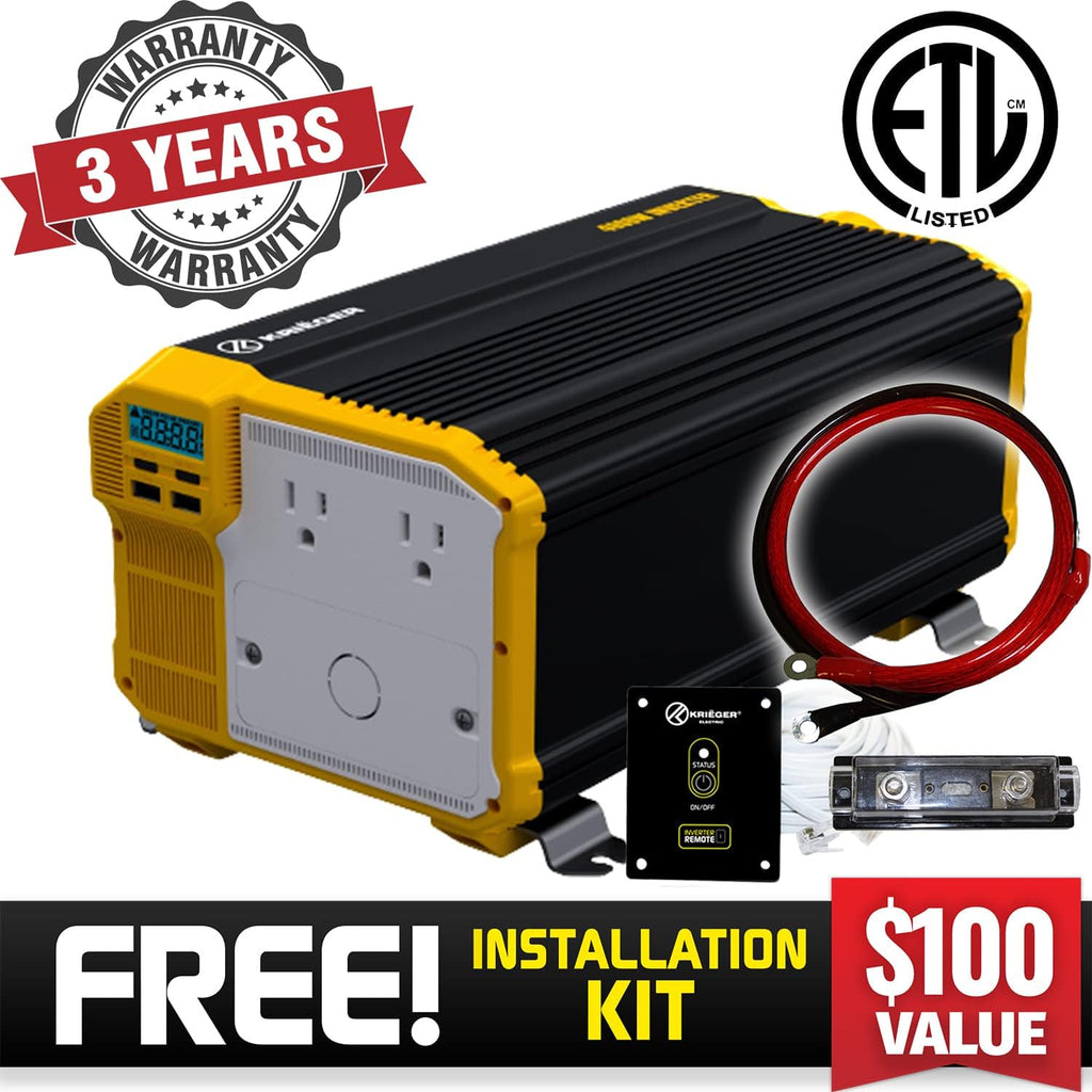 3000 Watts 12V to 110V Modified Sine Wave Power Inverter R115807