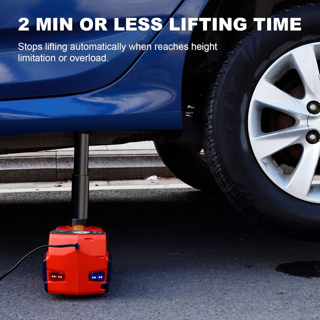 Electric Hydraulic Car Jack 5 Ton with Tire Inflator Pump and Electric Wrench B887480